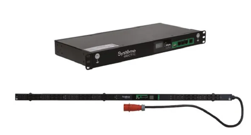 Блок распределения питания Systeme Electric Блок распределения питания Rack PDU Metered, Uniprom series, 0U, 240V, 1P, 32A, 36xC13 12xC19, 3m cord, IEC309