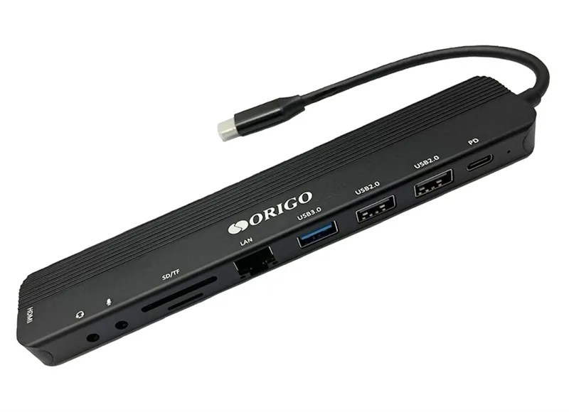 Usb хаб ORIGO USB-C Docking Station, 1xUSB 3.0, 1xUSB-C/PD 3.0, 2xUSB 2.0, 1x1000Base-T, 1xHDMI, SD/TF/microSD Card Reader