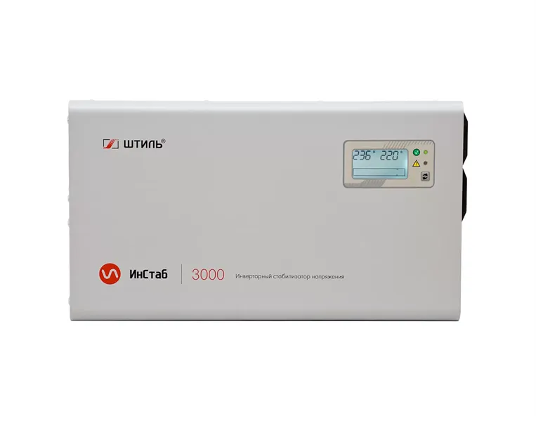 ШТИЛЬ Стабилизатора напряжения: 3000 ВА; 1 фазный; инверторный; вх 90-310В; вых 216/224В; настенный