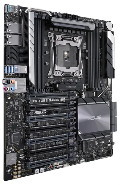 Серверная материнская плата ASUS Motherboard WS X299 SAGE/10G,1xLGA 2066,8xDIMM(upto1TB),8xSATA 6Gb/s p,1xM.2,2xU.2,7xPCIe 3.0,3Y Wr