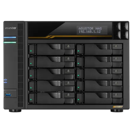 сетевое хранилище ASUSTOR AS6810T 10-Bay NAS/AMD Ryzen V3C14 2,3GHz/16GB DDR5, noHDD(HDD,SSD)/2x5,2х10,Gbe(LAN)/3xUSB3.2,Type-C; 90IX01T0-BW3S00