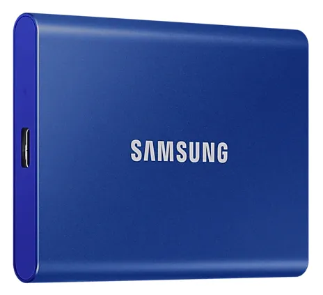 Твердотельный накопитель SSD Samsung T7 External 500Gb BLUE USB 3.2 (MU-PC500H/WW) 1year