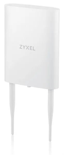 Точка доступа Уличная точка доступа Zyxel NebulaFlex NWA55AXE, 802.11a/b/g/n/ac/ax (2,4 и 5 ГГц), внешние антенны 2x2 (в комплекте), до 575+1200 Мбит/с, 1xLAN GE, защита от 4G/5G, без поддержки Captive portal и WPA