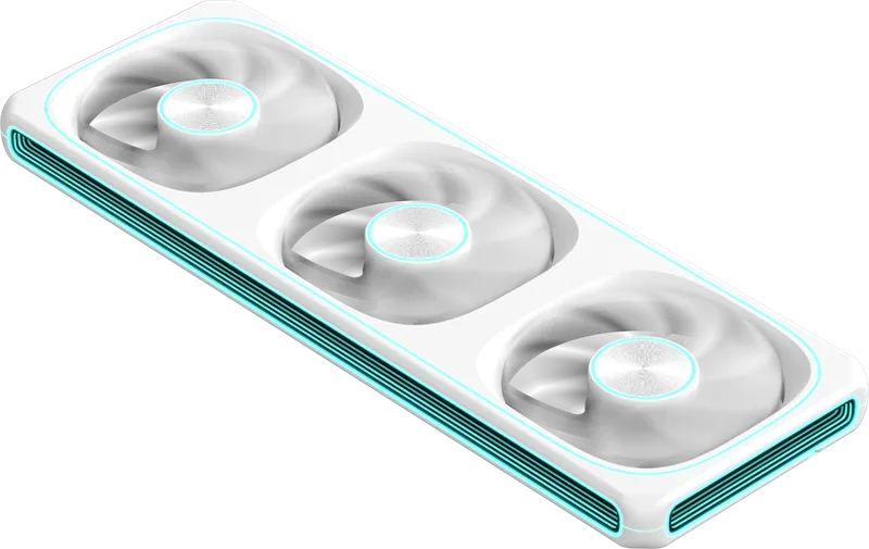 Formula V Line AIR FUSION 3 WH, 360x120x28mm, ARBG 3pin + PWM 4pin, 500-1800 RPM, 34.95 DBA MAX, HYDRO BEARING