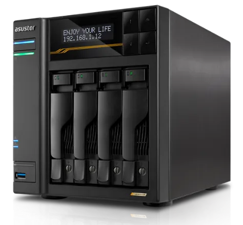 ASUSTOR AS6804T 4-Bay NAS/AMD Ryzen V3C14 2,3GHz/16GB DDR5, (AS6804T)