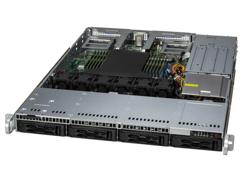 Supermicro CloudDC A+ Server 1U 1015CS-TNR 1xGenoa 9004 / noDIMM(12)/ 4x3,5"(NVMe)/ 2x10GbE 2x10GbSFP+/ SFT-DCMS-Single/2x 860W