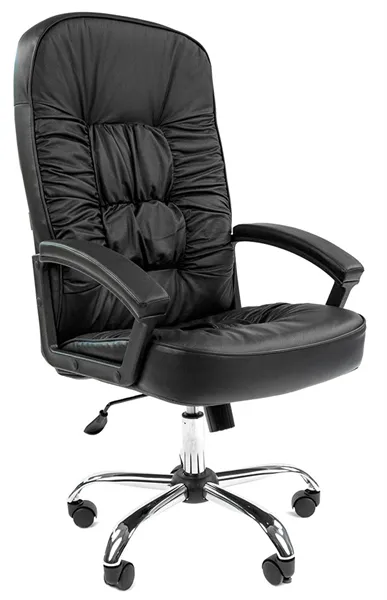 Офисное кресло Chairman    418   Россия  черная кожа