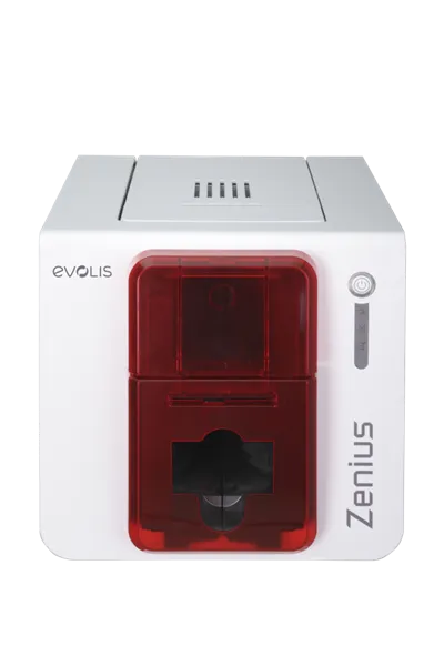 Evolis Zenius Classic Fire Red ONE SIDE. without option, USB, Cardpresso XXS Lite (ZN1U0000RS)