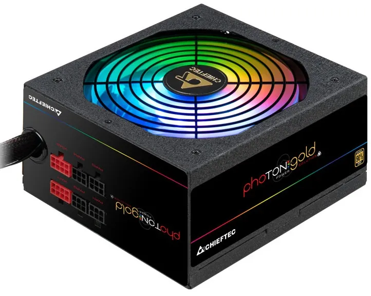 Chieftec Photon Gold GDP-650C-RGB (ATX 2.3, 650W, >90 efficiency, Active PFC, ARGB Rainbow 140mm fan, Cable Management) Retail