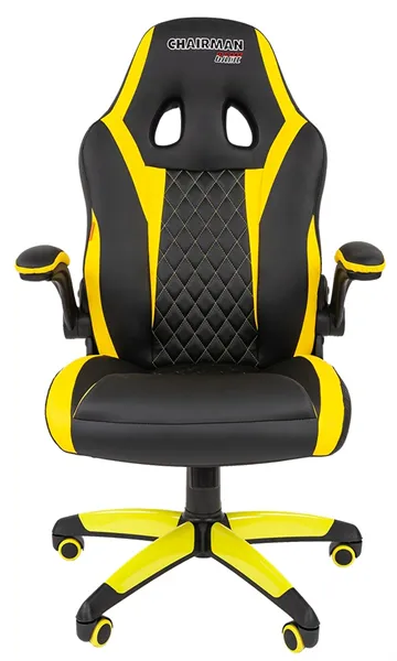 Офисное кресло Chairman   game 15 Россия экопремиум черный/желтый н.п
