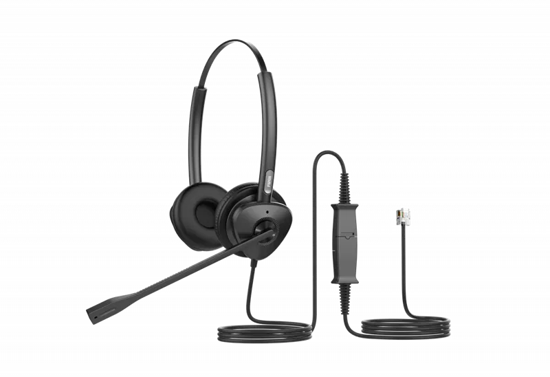 Гарнитура для ip телефонов Fanvil HT302 Fanvil, Headset, Leather cushions, 260° bendable boom arm, Dual Color LED Indicator, Supports ENC technology Noise Cancellation, QD to RJ9 Headset, Dual Headset
