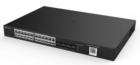 Ruijie Reyee 24-Port Gigabit L2 Managed POE Switch, 24 Gigabit RJ45 POE/POE+ Ports, 4 SFP Slots, 370W PoE power budget, 19-inch Rack-mountable Stell Case