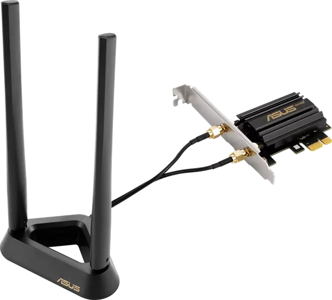 Адаптер ASUS PCE-AXE59BT// WI-FI 802.11ax, 2402 + 574Mbps, PCI-E Adapter, 2 antenna; 90IG07I0-MO0B00