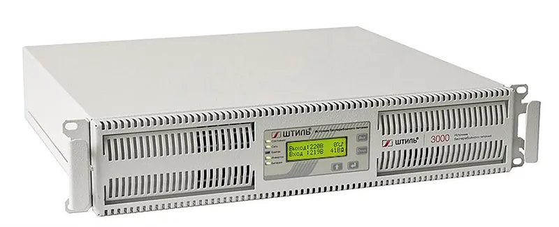 ШТИЛЬ ИБП 3000 ВА; 1 фазный; on-line; батарея: 96В ext (no incl), ЗУ 2А; rack