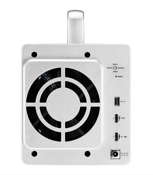 Система хранения данных TerraMaster TD2-Thunderbolt3 DAS tower/JBOD,RAID0,1/up to 2 HS SATA(3,5' or 2,5')/1xDP1.4/2x40GbThunderbolt3/1xPS/1YW