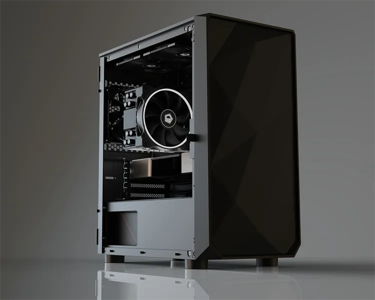 ID-COOLING SE-214-XT RING LGA1700/1200/115X/AM5/AM4 (16шт/кор, TDP 180W, PWM, 4 тепл.трубки прямого контакта, FAN 120mm, White LED Ring) RET