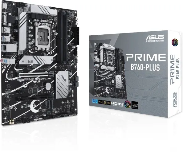 Материнская плата ASUS PRIME B760-PLUS, LGA1700, B760, 4*DDR5, HDMI+DP+VGA, 4xSATA3 + RAID, M2, Audio, Gb LAN, USB 3.2, USB 2.0, ATX; 90MB1EF0-M0EAY0