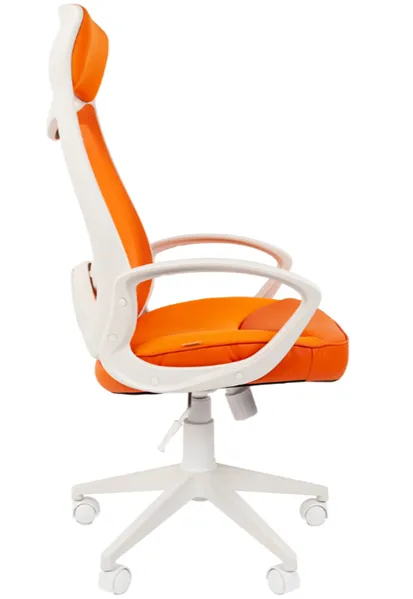 Офисное кресло Chairman    840 Россия белый пластик  TW16\TW-66 оранжевый
