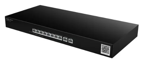 Ruijie Reyee Rack-mountable 10-port full gigabit router, providing one WAN port, six LAN ports, and three LAN/WAN ports; recommended concurrency of 300, maximum 1.5 Gbps throughput; cloud remote manag
