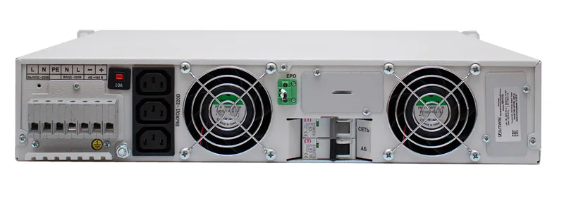 ШТИЛЬ ИБП 6000 ВА; 1 фазный; on-line; батарея: 192В ext (no incl), ЗУ 4А; 3U; rack