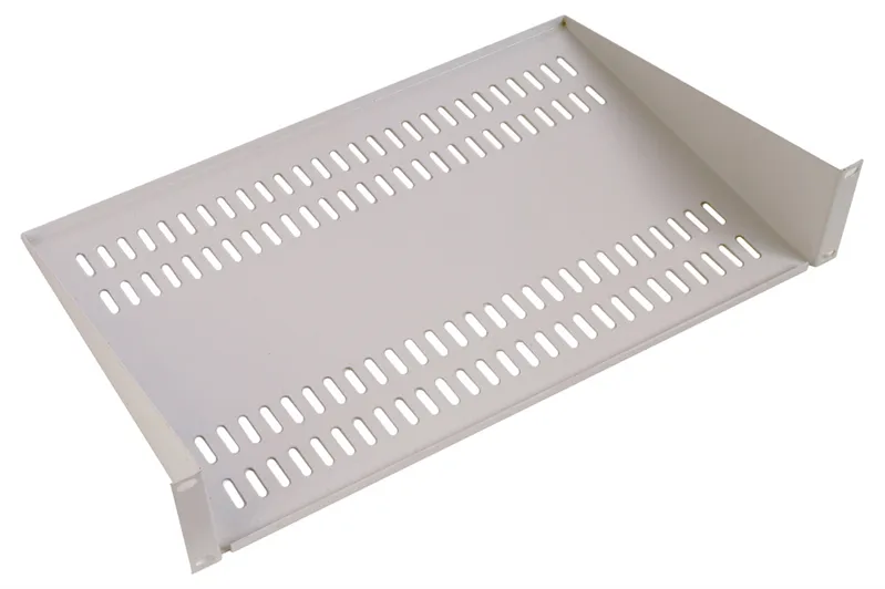 ЦМО Полка перфорированная консольная 2U, глубина 200 мм, цвет черный