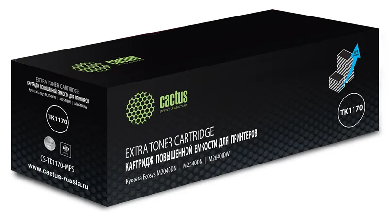 Картридж лазерный Cactus CS-TK1170-MPS TK-1170 черный (12000стр.) для Kyocera Ecosys M2040dn/ M2540dn/M2640idw