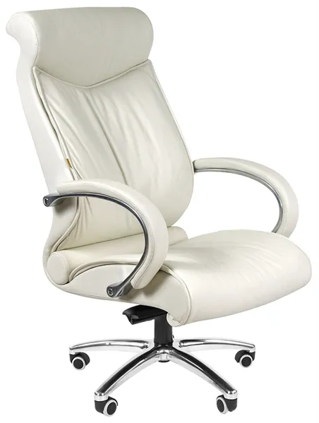 Офисное кресло Chairman 420 Россия кожа белая