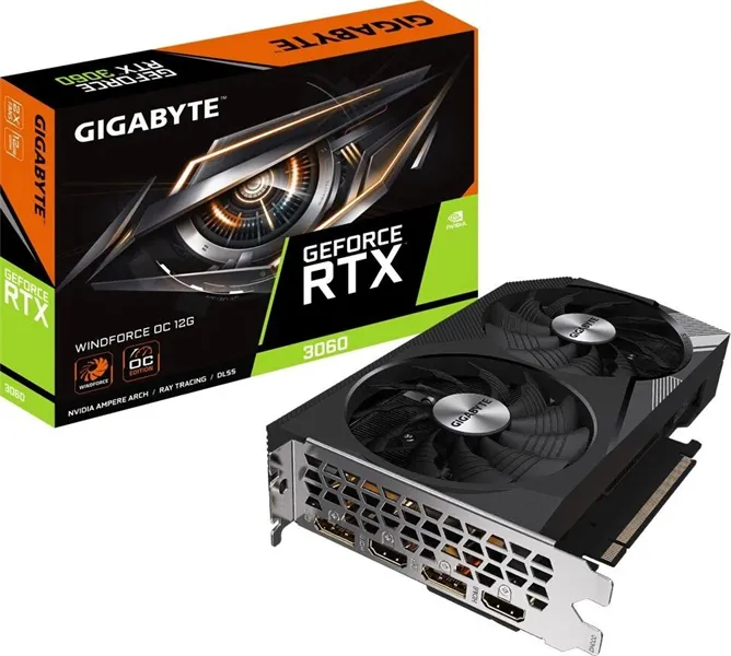 GIGABYTE RTX3060 WINDFORCE OC 12GB//RTX3060, HDMI*2, DP*2, 12G,D6