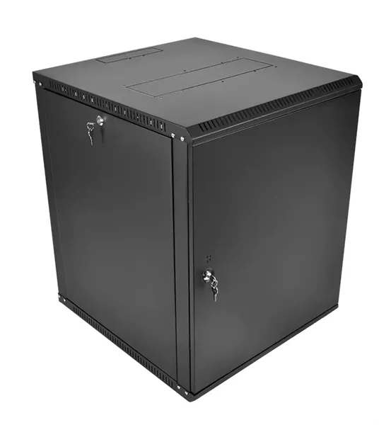 Шкаф ЦМО Шкаф телекоммуникационный настенный разборный ЭКОНОМ 12U (600  520) дверь металл, цвет черный