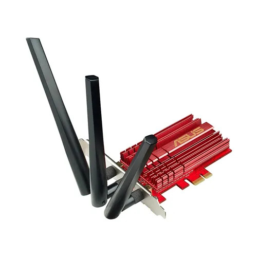 Адаптер ASUS PCE-AC68 // WI-FI 802.11ac, 1000 + 2167 Mbps, PCI-E Adapter, 4 antenna ; 90IG00R0-BM0G00