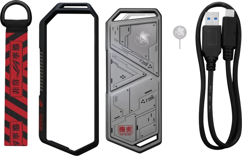 Бокс для диска ASUS ESD-S1C/SIL/G/AS EVA// 2230/2242/2260/2280, PCIe (NVMe), USB Type-C 3.2 ; 90DD02H2-M09000