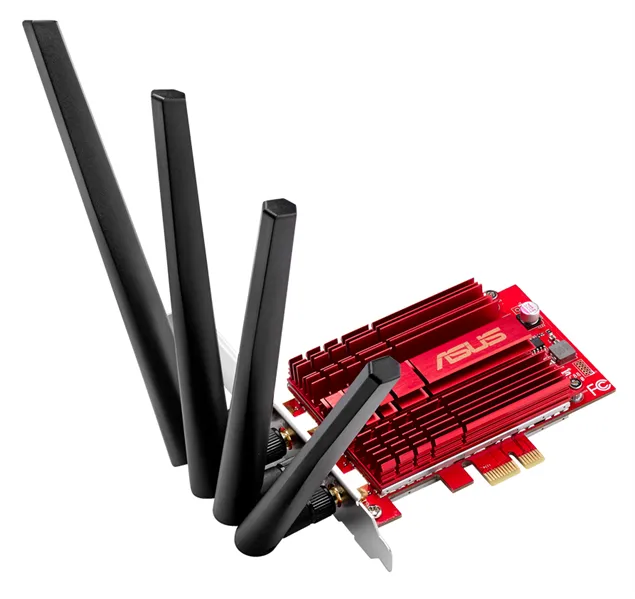 Адаптер ASUS PCE-AC88 // WI-FI 802.11ac, 1000 + 2167 Mbps, PCI-E Adapter, 4 antenna ; 90IG02H0-BM0000
