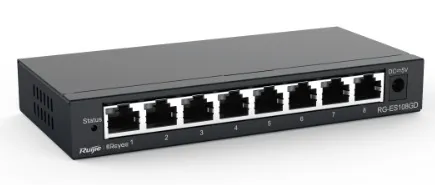 Ruijie Reyee 8-Port Gigabit unmanaged Switch, 8 Gigabit RJ45 Ports ,Steel Case