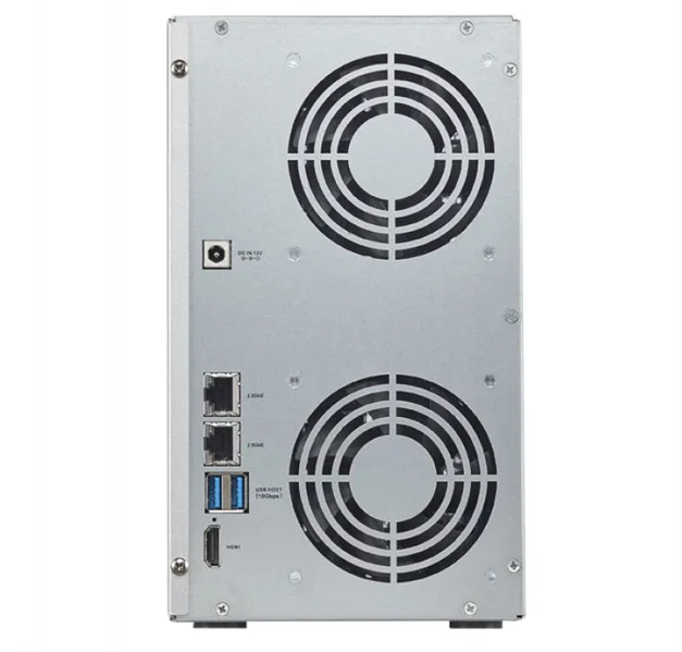 TerraMaster T6-423 tower NAS QC 2,0Ghz(2,9)/4gb(32)/RAID0,1,5,6,10,JBOD/up to 6 HS SATA(3,5' or 2,5')/2xM.2 2280 NVMe/2xUSB3.1 Gen2/HDMI/2x2,5GigEth RJ-45/ISCSI/1xPS/1YW