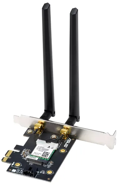 Адаптер ASUS PCE-AXE5400//WIFI 802.11ax, 2402 + 574Mbps, PCI-E Adapter, 2 antenna; 90IG07I0-ME0B10
