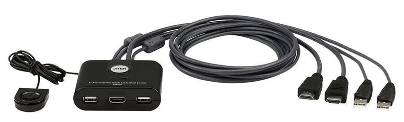 ATEN 2-Port USB FHD HDMI Cable KVM Switch