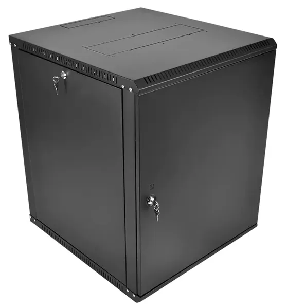 Шкаф ЦМО Шкаф телекоммуникационный настенный разборный ЭКОНОМ 12U (600  350) дверь металл, цвет черный