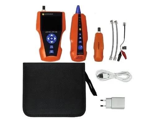 Тестер Кабельный тестер с измерением длины, трассировкой кабельных линий и определением POE, с функцией рефлектометра