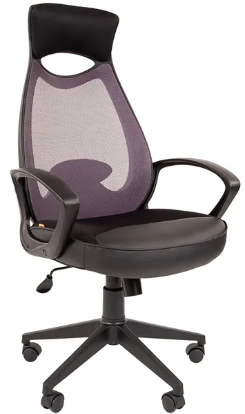 Офисное кресло Chairman    840 Россия черный пластик  TW-04 серый