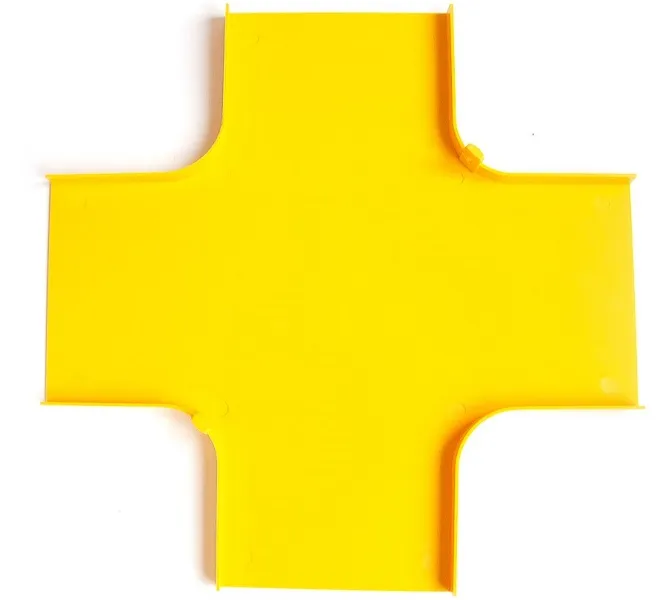 Крышка Х-соединителя оптического лотка 120 мм, желтая