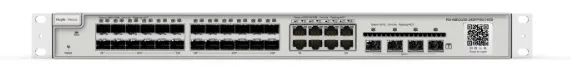 Ruijie Reyee 24-Port SFP L2 Managed Switch, 24  SFP Slots, 8 Gigabit RJ45 Combo Ports, 4 *10G SFP+ Slots, 19-inch Rack-mountable Steel Case
