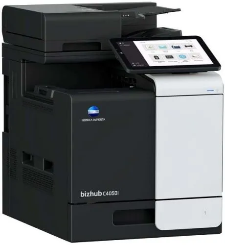Лазерное многофункциональное устройство Konica Minolta bizhub C4050i (МФУ, Color, 40 ppm, Duplex, 1200x1200, 60-210 g/m2, RAM 5GB, 256GB SSD, 1,6 GHz, panel 10,1" sensor, USB/GBE/WiFi(opt.), DADF 80, full toners, запуск инженером платно)