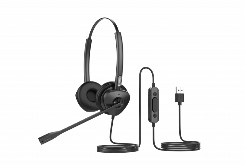 Гарнитура для ip телефонов Fanvil HT302-U Fanvil, USB Headset, Leather cushions, 260° bendable boom arm, Dual Color LED Indicator, Supports ENC technology Noise Cancellation, USB Headset, Dual Headset