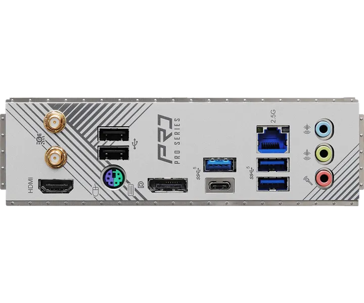 Материнская плата ASROCK B760M PRO RS/D4 WIFI, LGA1700, B760, 4*DDR4, HDMI+DP, 4xSATA3 6.0 (RAID), M.2 Socket, USB 3.2, USB2.0, Type-C, mATX