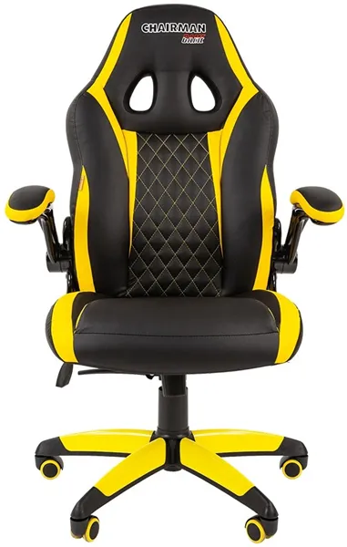 Офисное кресло Chairman   game 15 Россия экопремиум черный/желтый