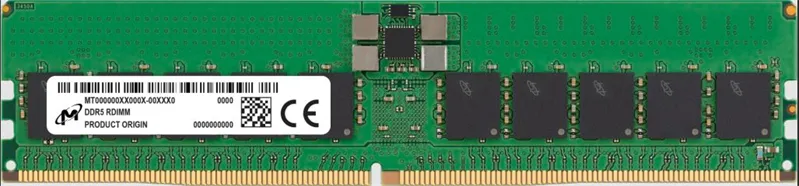 Оперативная память Micron DDR5 RDIMM 32GB 2Rx8 5600 MHz ECC Registered MTC20F2085S1RC56BD1, 1 year, OEM