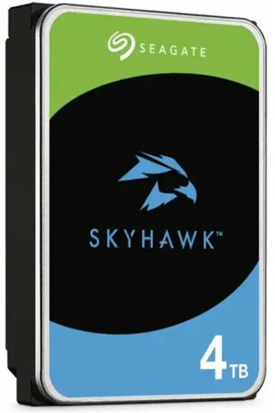 Жесткий диск Seagate Skyhawk HDD 3.5" SATA 4Tб, 5400 rpm, 256Mb buffer, 512e/4Kn, CMR, ST4000VX016, 1 year, (аналог ST4000VX013)