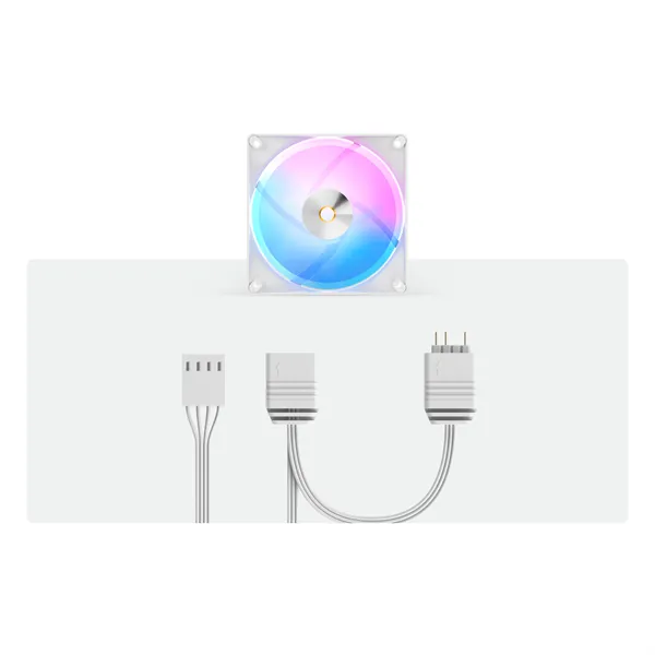 Ocypus Delta F12 WH ARGB, 120x120x25mm, 4-PIN PWM, 500-2000 RPM, 29 DBA MAX, HYDRO BEARING