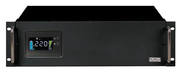 Источник бесперебойного питания Powercom King Pro RM, Line-Interactive, 3000VA/2400W, Rack mount 3U, 8*IEC320-C13 (8 batt), Serial+USB, SmartSlot, LCD, black (1152615)