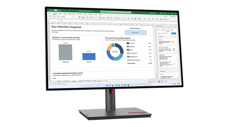 Монитор Lenovo ThinkVision P27h-30 27" QHD (2560x1440) IPS, 4ms, 350cd, 1000:1, 1x HDMI 2.1 TMDS, 1x DP 1.4, 1x DP 1.4 Out, 1x USB-C 3.2 Gen 1, 1x RJ45, Tilt, Swivel, Pivot, Height Adjust Stand, 1Y